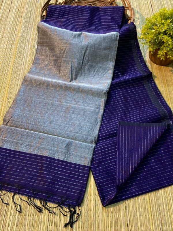 Handloom cotton silk zari pallu