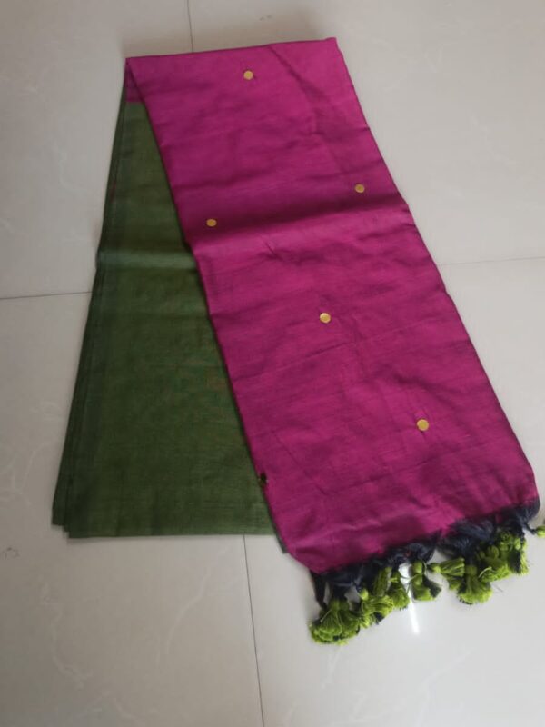 Khadi cotton sequence work saree