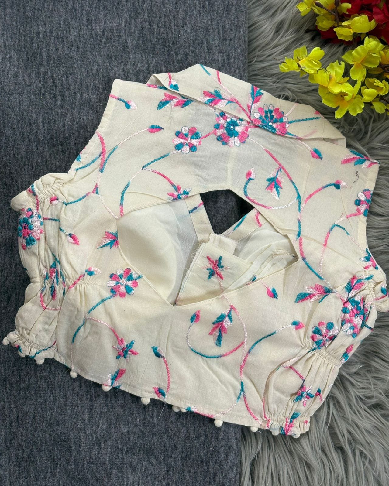 khadi cotton stretchable blouse