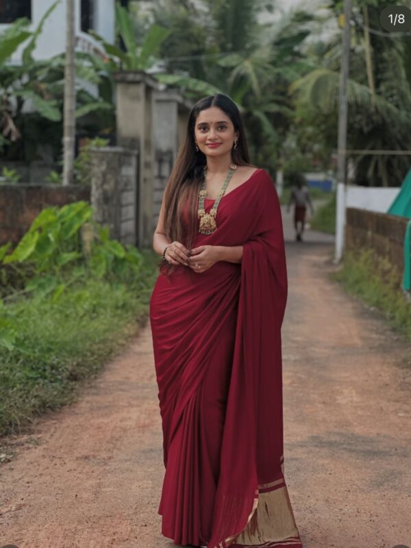 Gajji silk lagadi patta saree