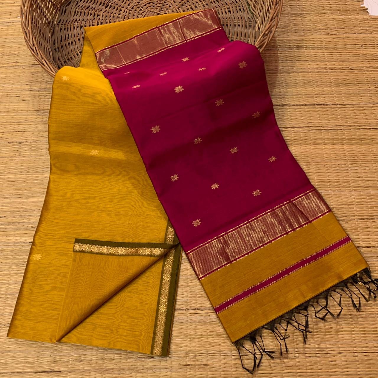 Cotton Silk Maheshwari saree