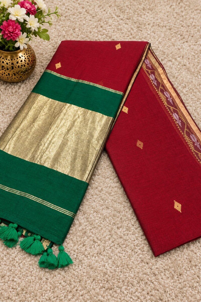 Pure Cotton Handwoven Saree